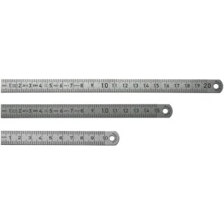 rechts 15 bis 30 cm 13 x 0,5 mm biegsam Lineal Biegsamer Stahl Maßstab links