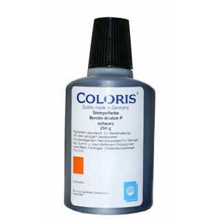 Coloris encre à tampon pour textile Berolin-Ariston P (250 g) noir