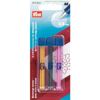 Prym Refills for cartridge pencil yellow/black/pink (18 pcs)