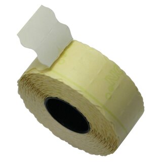 Wellenrandetiketten 26 x 12 mm wei permanent (36 Rollen)