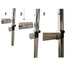 Double portant pour vêtement (514A) L180 cm, H205 cm, avec bras