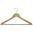 Flat hanger made of Lotus wood with cutting for dresses...