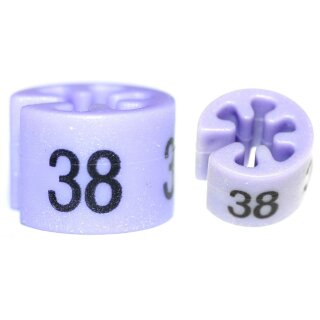 Größenreiter Mini 39 – schwarz mit weißem Druck, 100 Stück