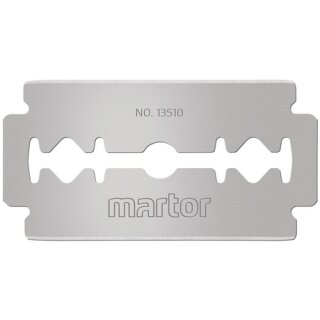 Martor INDUSTRIAL BLADES No. 13510, 0.10 mm, stainless, Teflonised, cutting edges platinum-coated (250 blades individually wrapped in paper)