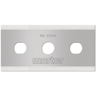 MARTOR industrial blade No. 37044, wide ground edge, 0.40 mm (10 in transparent pack)
