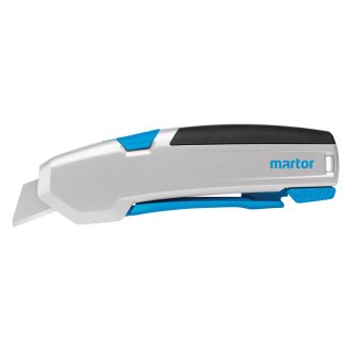 MARTOR SECUPRO 625 safety knife with stainless rounded-tip trapezoid blade No. 160099
