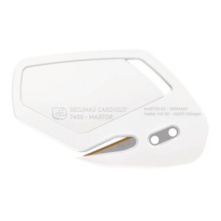 MARTOR SECUMAX CARDYCUT safety knife, 2 mm wall thickness, white, stainless (10 in box)