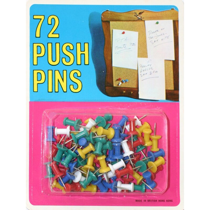 100x 5 Farben Kunststoff Spitze Heftzwecken Pinnwandnadeln Pinnadeln Push Pins