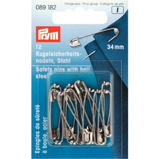 Prym KugelSpille di sicurezza acciaio (10 - 12 pezzi)
