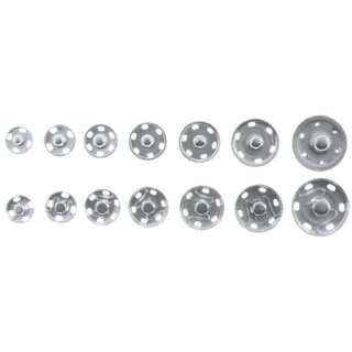 Bouton-pression à coudre XL argent (100 pce) 19 mm