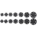 XL-Annähdruckknöpfe schwarz (100 Stück) 19 mm