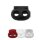 Kordelstopper 2-Loch Stopper17 mm  (100 Stück) nero