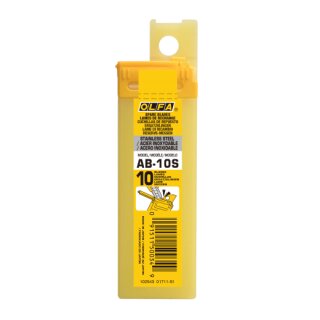 Olfa lamette inox 9 mm (10 pezzi) (AB-10S)
