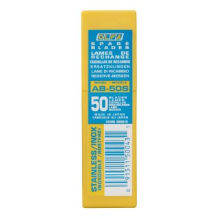 OLFA® Container with 50 stainless steel spareblades 9mm