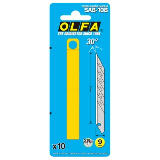 OLFA SAB-10B Snap-Off Blades 9 mm 30° for SAC-1, Blister – 10 pcs