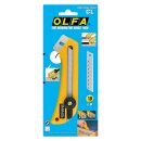 OLFA CL Carton Cutter 18 mm – 90° Cutting Base, Depth Guide, Staple Remover
