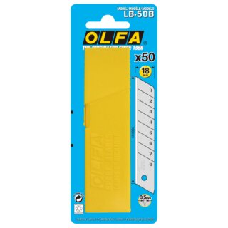 Olfa lama di ricambio 18 mm (50 pezzi in blister) (LB-50B)