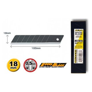 Olfa lama di ricambio ultra-affilate 18 mm (50 pezzi) (LBB-50)