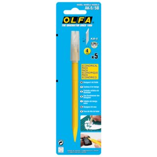 OLFA AK-5/5B Designer Art Knife – Spatula End, incl. 5 KB-5 Blades