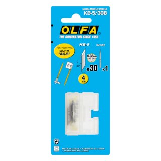Olfa Ersatzklingen (30 Stück+1 Nadel) (KB-5/30B)
