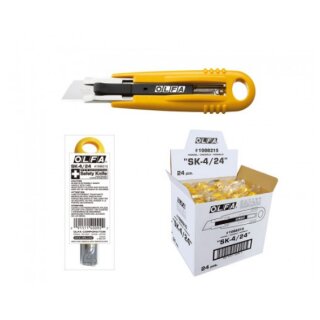 OLFA SK-4/24 Safety Knife – Bulk Pack 24 pcs