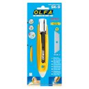 OLFA SK-9 Safety Knife – Self-Retracting, Metal Tape Slitter