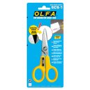 OLFA SCS-1 All-Purpose Scissors Small – Stainless Steel, Serrated Edge