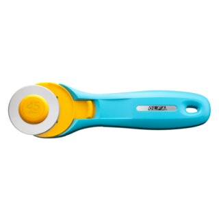 OLFA RTY-2/C Cutter rotatif 45 mm – changement rapide de lame, aqua