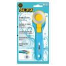 OLFA RTY-2/C Cutter rotatif 45 mm – changement rapide de lame, aqua