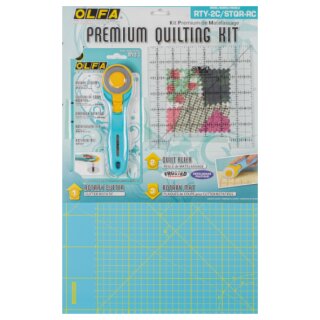 OLFA RTY-2C/STQR-RC Quilting Kit Aqua – RTY-2/C Cutter, Mat, Ruler