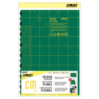 OLFA FCM-A2 Faltbare Schneidematte 62 x 45 cm – A2, Olefin, cm-Raster