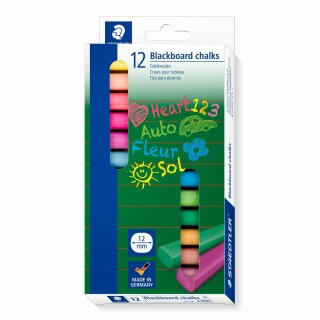 Staedtler Wandtafelkreide farbig 12St Etui (VE=12stk)