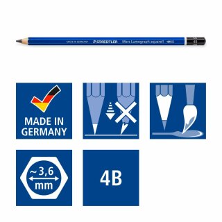 Staedtler Bleistift Lumogr. 4B aqua.100% PEFC (VE=12stk)