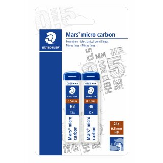 Staedtler Feinmine Mars micro 0,5mm HB 2St BK (VE=10stk)