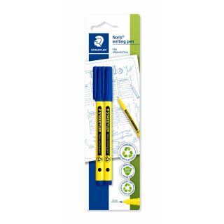 Staedtler Fineliner Noris writing pen, 2St BK blau (VE=10stk)