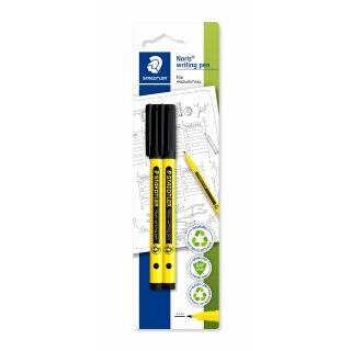 Staedtler Fineliner Noris writing pen, 2St BK schwarz (VE=10stk)