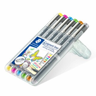 Staedtler pigment liner 0,5mm 6 Farben Box (VE=10stk)