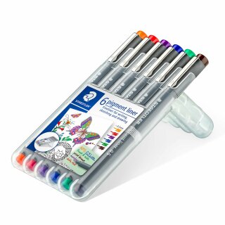 Staedtler pigment liner 0,5mm 6 Farben Box (VE=10stk)