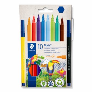 Staedtler Fasermaler Noris 10ST Kartonetui