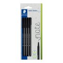 Staedtler Fineliner triplus rPP, schwarz 4St BK