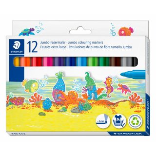 Staedtler Fasermaler Jumbo 12ST Etui