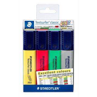 Staedtler Textmarker Textsurf. excel.4St Etui (VE=10stk)