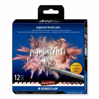 Staedtler pigment brush pen PortraitCol 12ST