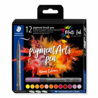 Staedtler pigment brush pen Warm Col 12ST