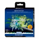 Staedtler pigment brush pen Cool Col 12ST