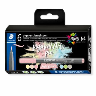 Staedtler pigment brush pen Blues&Violets 6ST