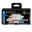 Staedtler pigment brush pen Blues&Violets 6ST