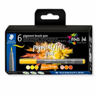 Staedtler pigment brush pen Yellows&Oran 6ST