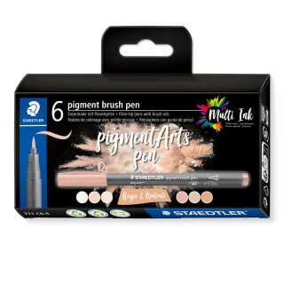 Staedtler pigment brush pen Beiges&Neutr 6ST