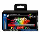 Staedtler pigment brush pen Basic Colour 6ST